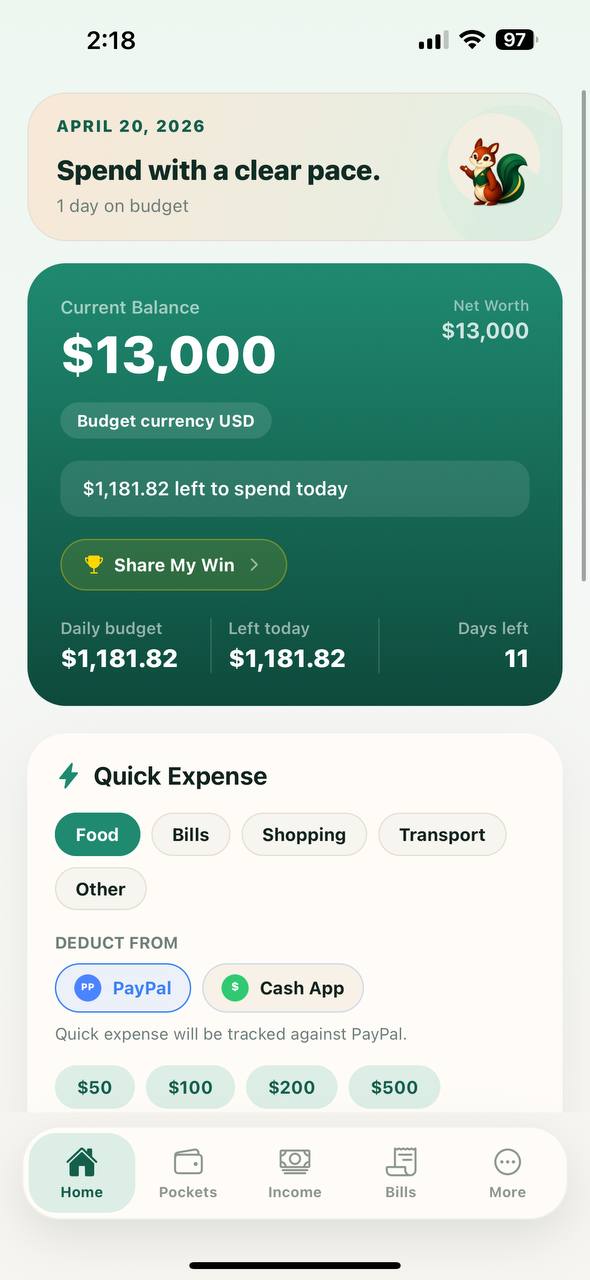 SpendMunk app preview